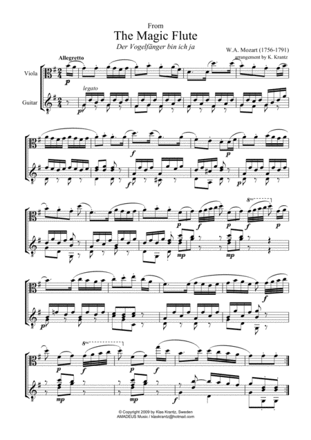 8 Short Pieces By Mozart For Viola And Guitar Page 2