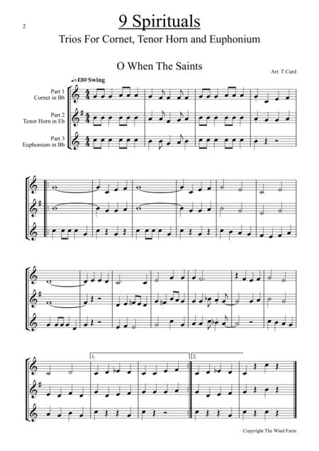 9 Spirituals Trios For Cornet Tenor Horn And Euphonium Page 2