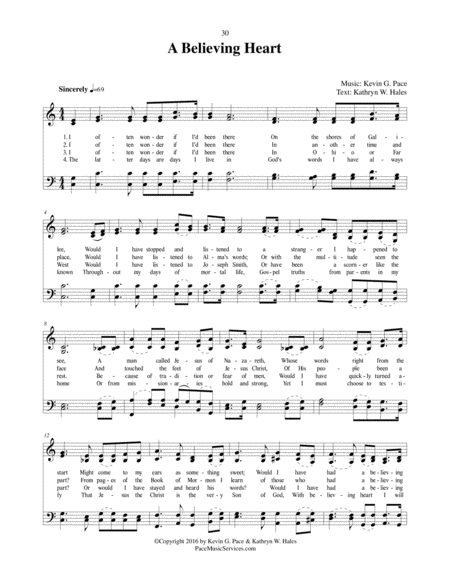 A Believing Heart An Original Hymn Page 2
