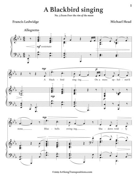 A Blackbird Singing E Flat Major Page 2