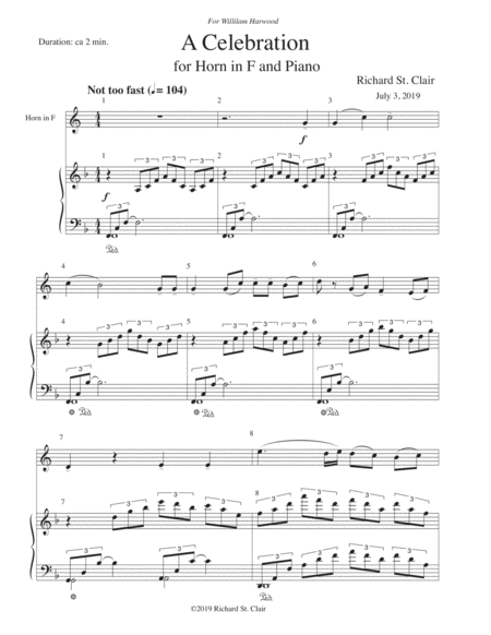 A Celebration For Horn In F And Piano Score And Part Page 2