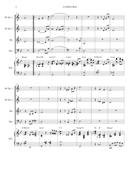 A Child Is Born For Brass Quartet Page 2