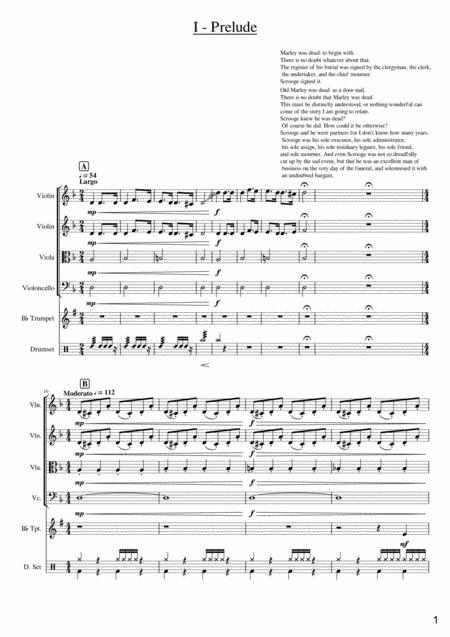 A Christmas Carol Cantata For Narrator Sab Choir Trumpet Strings And Percussion Page 2