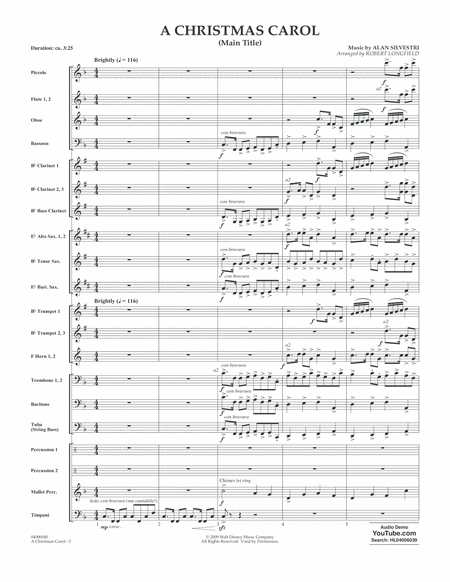 A Christmas Carol Main Title Arr Robert Longfield Conductor Score Full Score Page 2