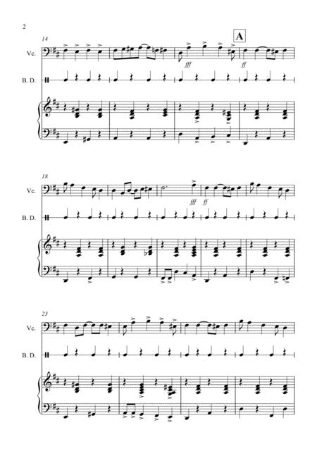 A Christmas Ragtime For Cello And Piano Page 2