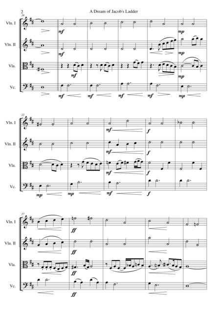 A Dream Of Jacobs Ladder For String Quartet Page 2