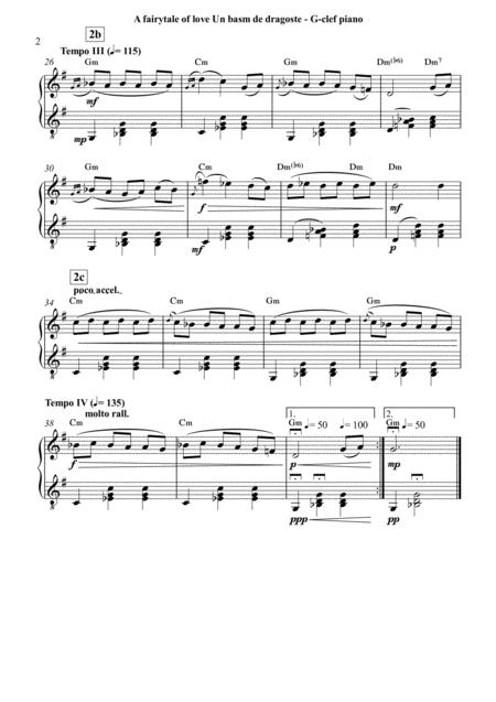 A Fairytale Of Love Un Basm De Dragoste Arr For G Clef Piano Harp Gcp Gch Including Lead Sheet Page 2