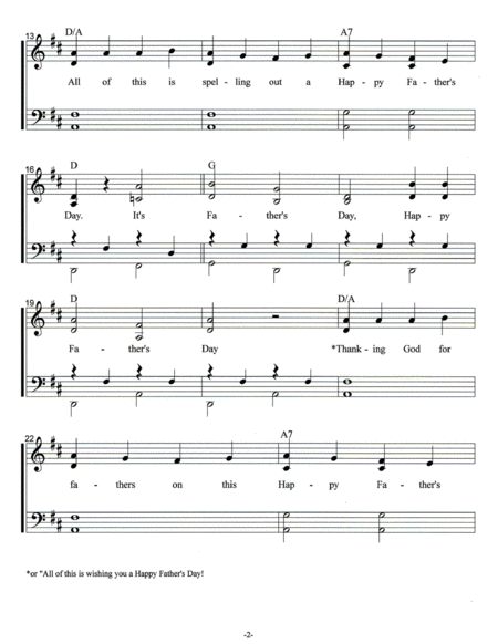 A Fathers Day Song Piano Accompaniment Page 2