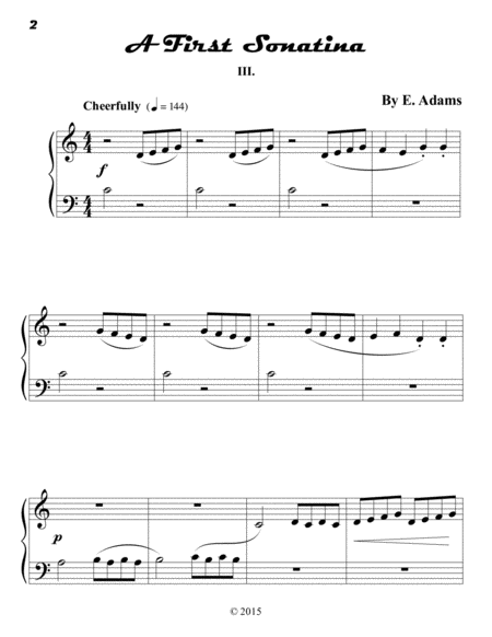 A First Sonatina 3rd Movement Page 2
