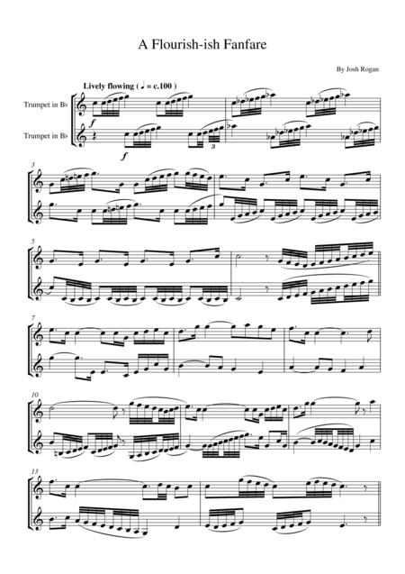 A Flourish Ish Fanfare For 2 Trumpets Page 2