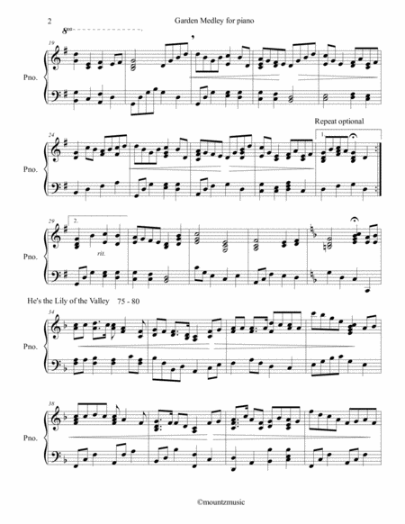 A Garden Medley For Piano Page 2