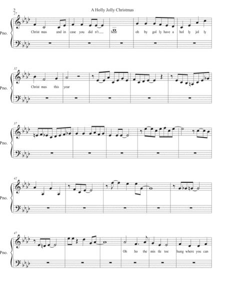 A Holly Jolly Christmas Original Key Piano Page 2