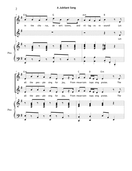 A Jubilant Song Sa 2 Part Mixed Page 2