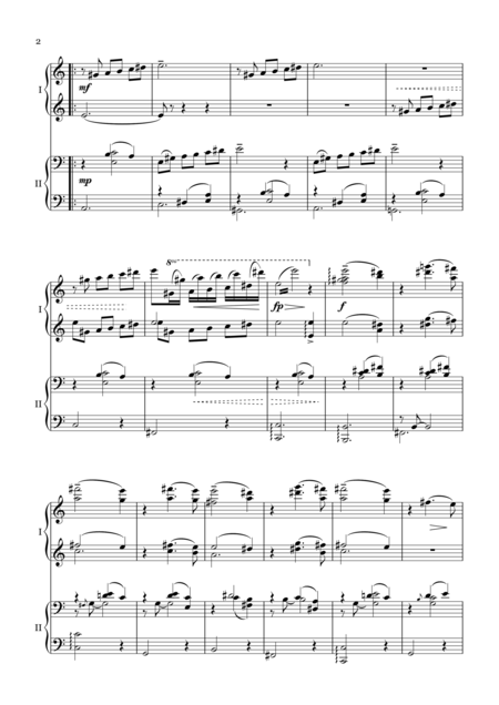 A Khachaturian Waltz From The Masquerade For Piano 4 Hands Page 2