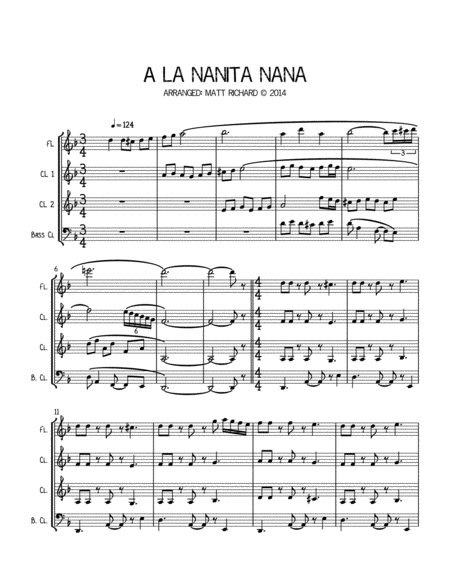 A La Nana Nanita Woodwind Quartet Page 2