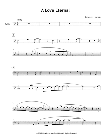 A Love Eternal For Solo Cello With Piano Accompaniment Page 2