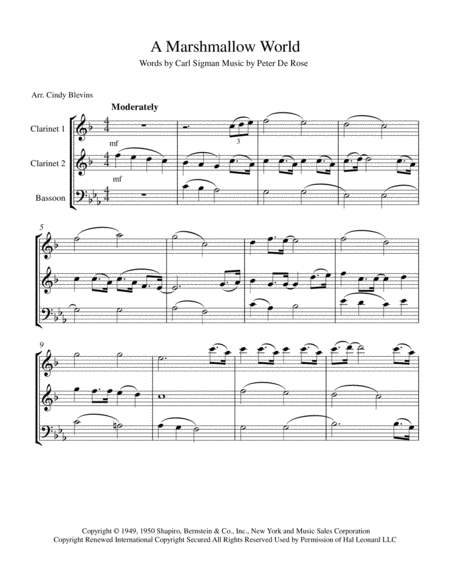 A Marshmallow World For Two Clarinets And Bassoon Page 2