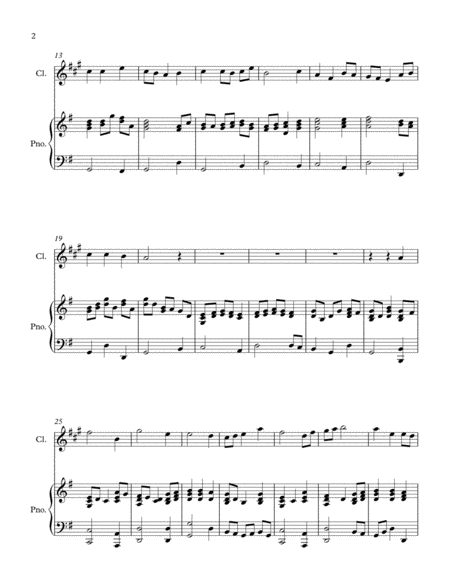 A Medley Of Favourite Hymns Clarinet And Piano Page 2