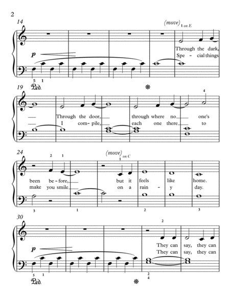 A Million Dreams Easy Piano Page 2