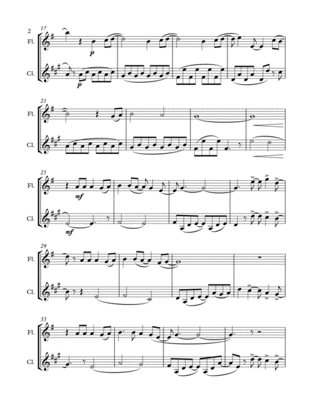 A Million Dreams From The Greatest Showman Duet For Flute And Clarinet In Bb Page 2