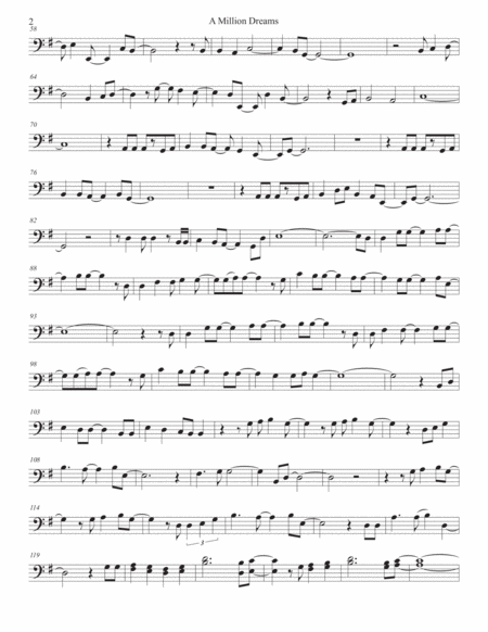 A Million Dreams Original Key Euphonium Page 2