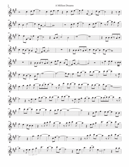 A Million Dreams Original Key Tenor Sax Page 2