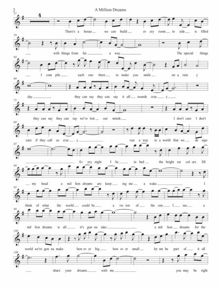 A Million Dreams W Lyrics Flute Page 2