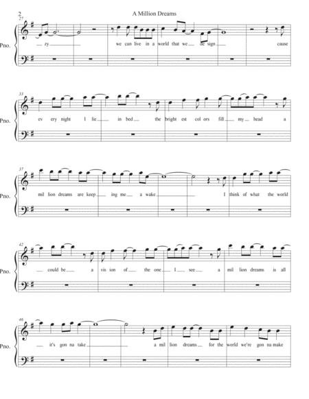 A Million Dreams W Lyrics Piano Page 2