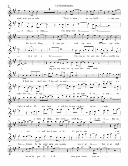 A Million Dreams W Lyrics Soprano Sax Page 2