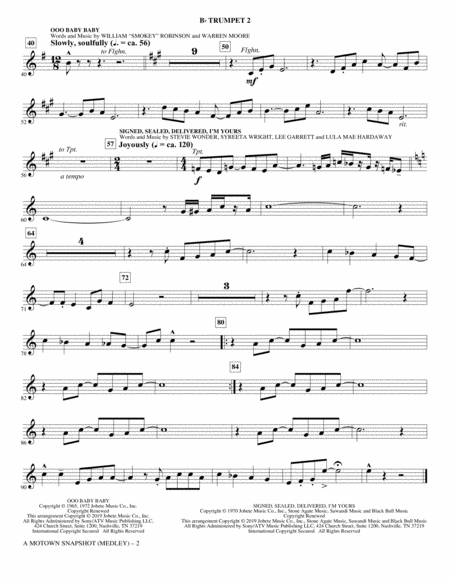 A Motown Snapshot Medley Bb Trumpet 2 Page 2