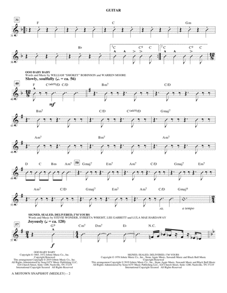 A Motown Snapshot Medley Guitar Page 2