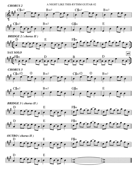 A Night Like This Guitar Bass Piano Alto Sax Page 2