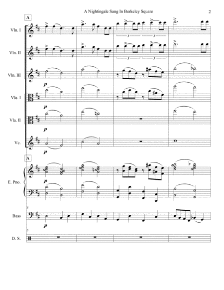 A Nightingale Sang In Berkeley Square String Sextet Page 2