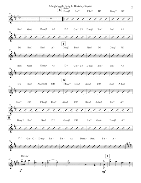 A Nightingale Sang In Berkeley Square Violin 1 Page 2