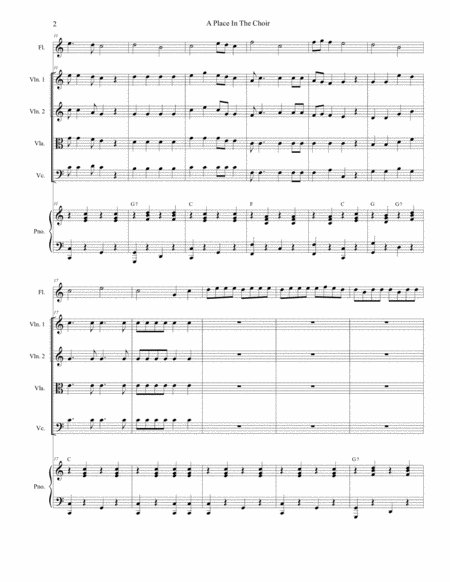 A Place In The Choir For String Quartet And Piano Page 2