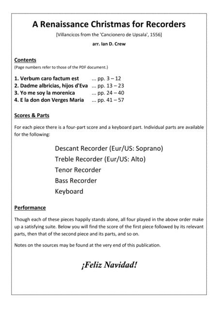 A Renaissance Christmas For Recorders Page 2