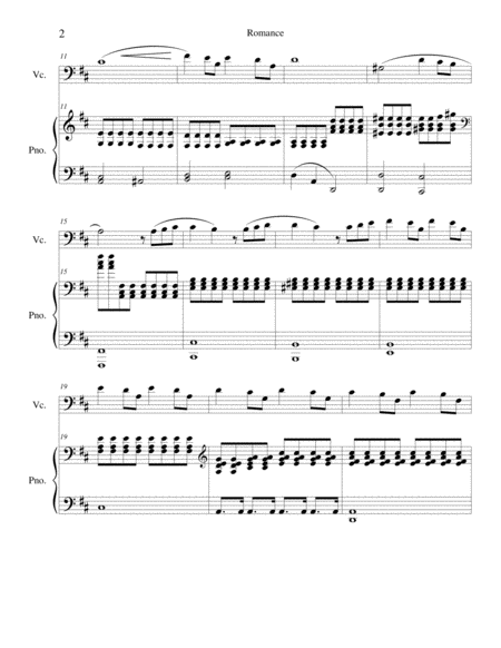 A Romance For Cello And Piano Page 2