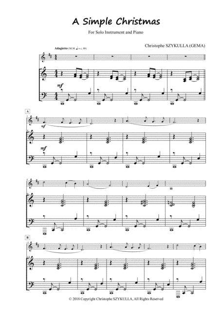 A Simple Christmas For Solo Instrument And Piano Clarinet And Piano Page 2