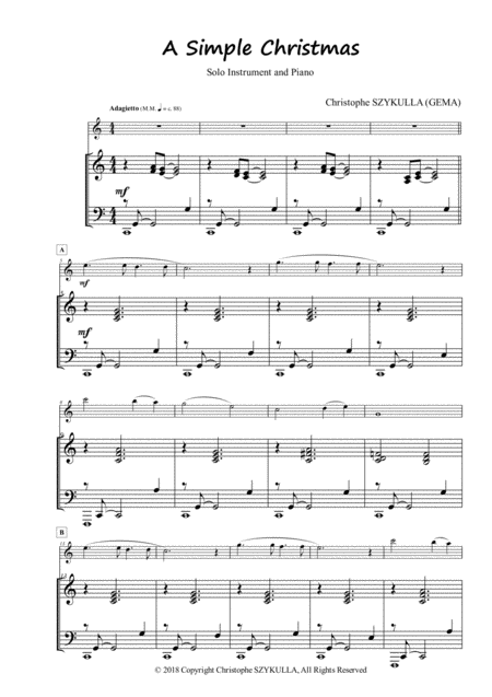 A Simple Christmas For Solo Instrument And Piano Flute And Piano Page 2