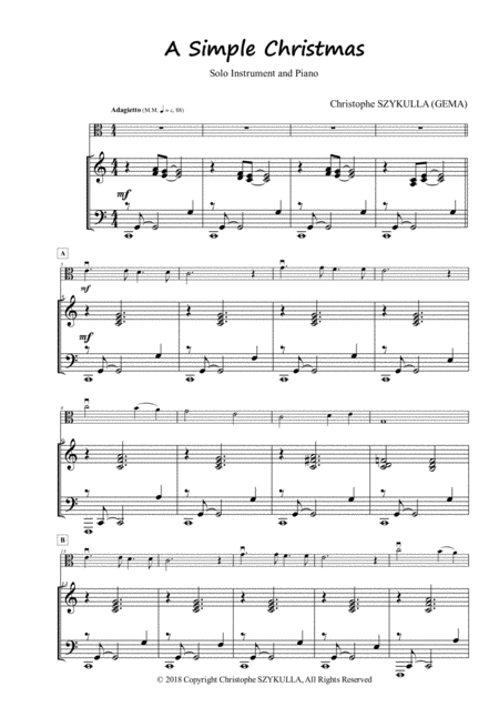 A Simple Christmas For Solo Instrument And Piano Viola And Piano Page 2