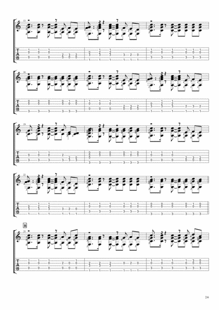 A Sky Full Of Stars Solo Guitar Tablature Page 2