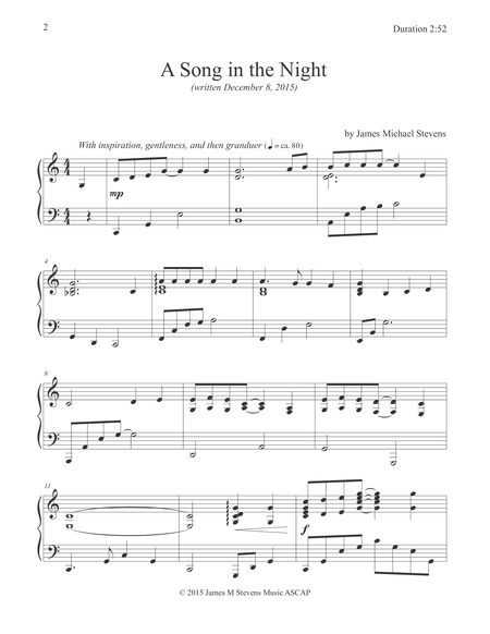 A Song In The Night Inspirational Piano Page 2