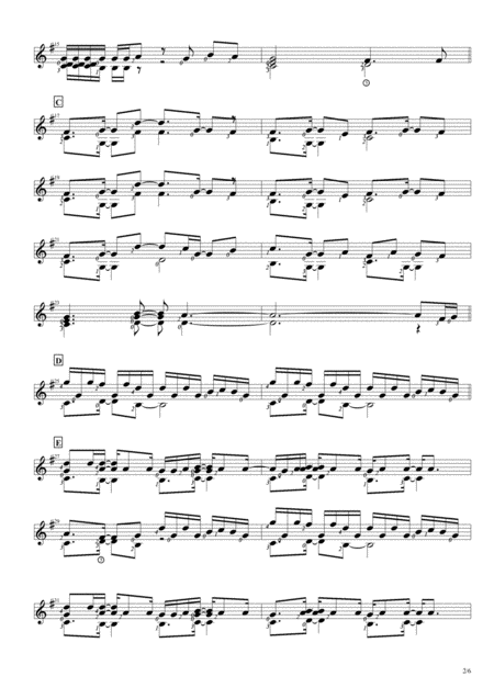 A Thousand Miles Solo Guitar Score Page 2