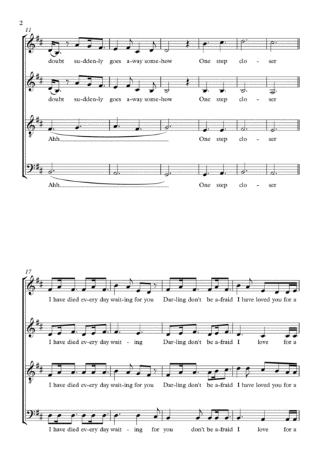 A Thousand Years Arranged For A Cappella Community Choir Page 2