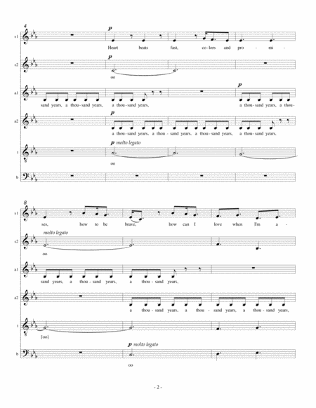 A Thousand Years Arranged For Unaccompanied Choir Ssaatb Page 2