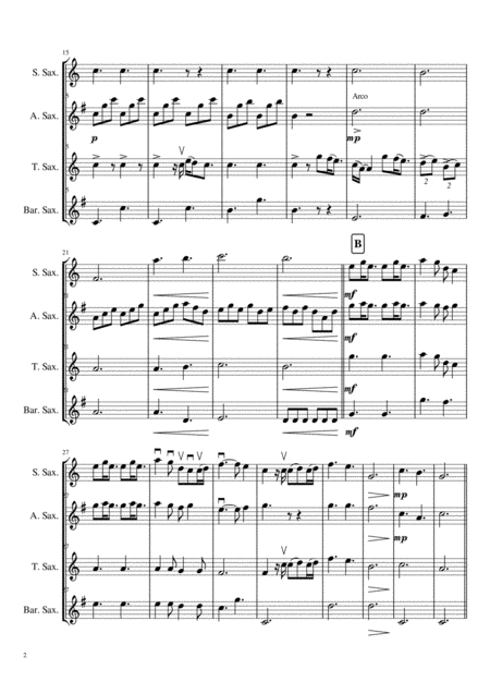 A Thousand Years For Saxophone Quartet Satb Page 2
