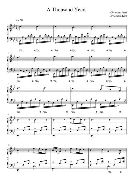 A Thousand Years For Solo Piano Page 2
