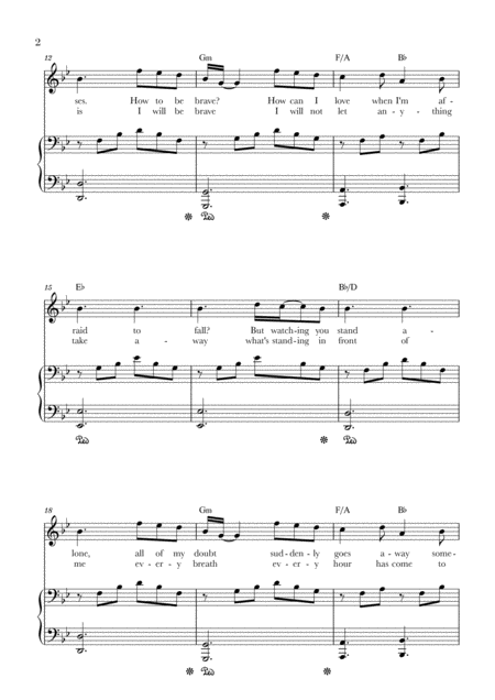 A Thousand Years For Voice And Easy Piano Lead Sheet With Chords Page 2