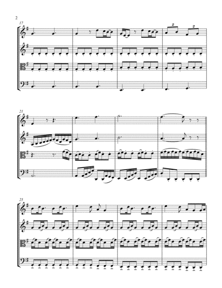 A Thousand Years String Quartet Score Parts Page 2