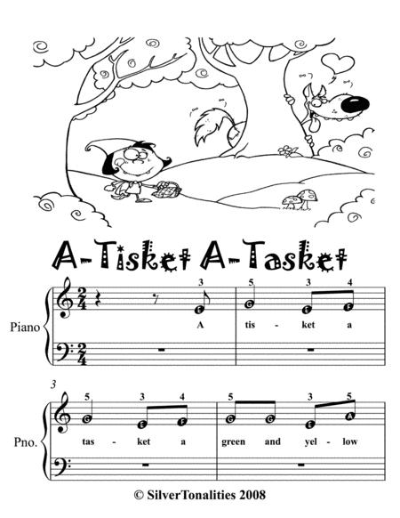 A Tisket A Tasket Beginner Piano Sheet Music Page 2